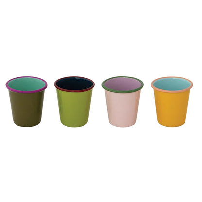 Stainless Steel Shot Glass with Colored Edge, 2oz.