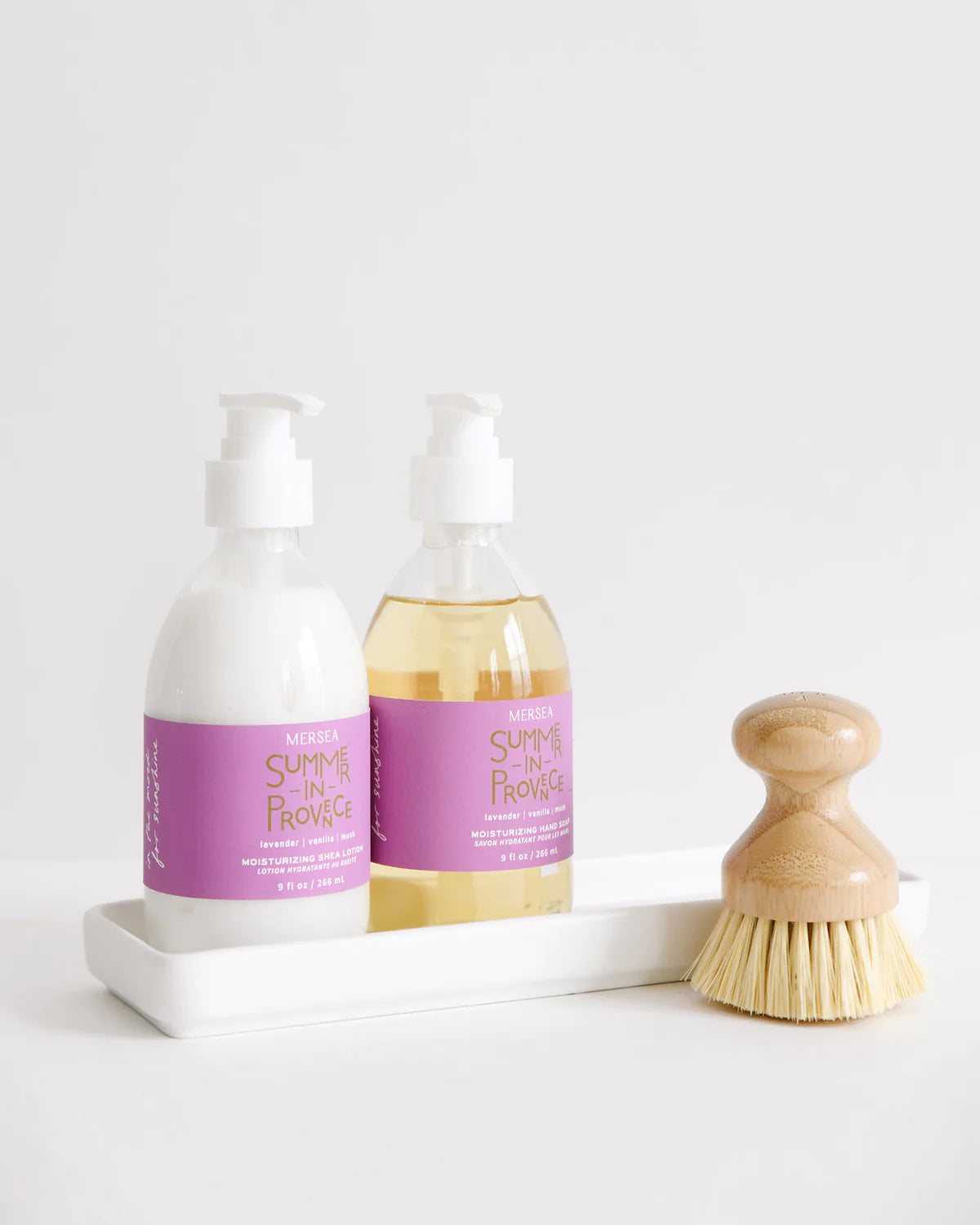 Shea Lotion & Hand Soap Set W/ Brush & Tray