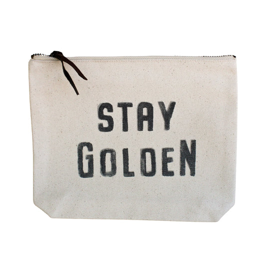 Stay Golden Canvas Zip Bag