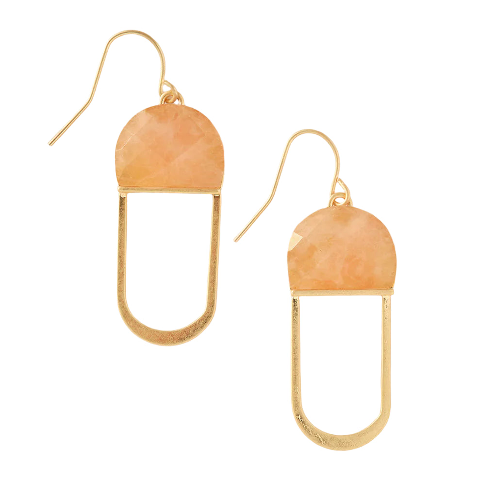 Modern Stone Chandelier Earrings
