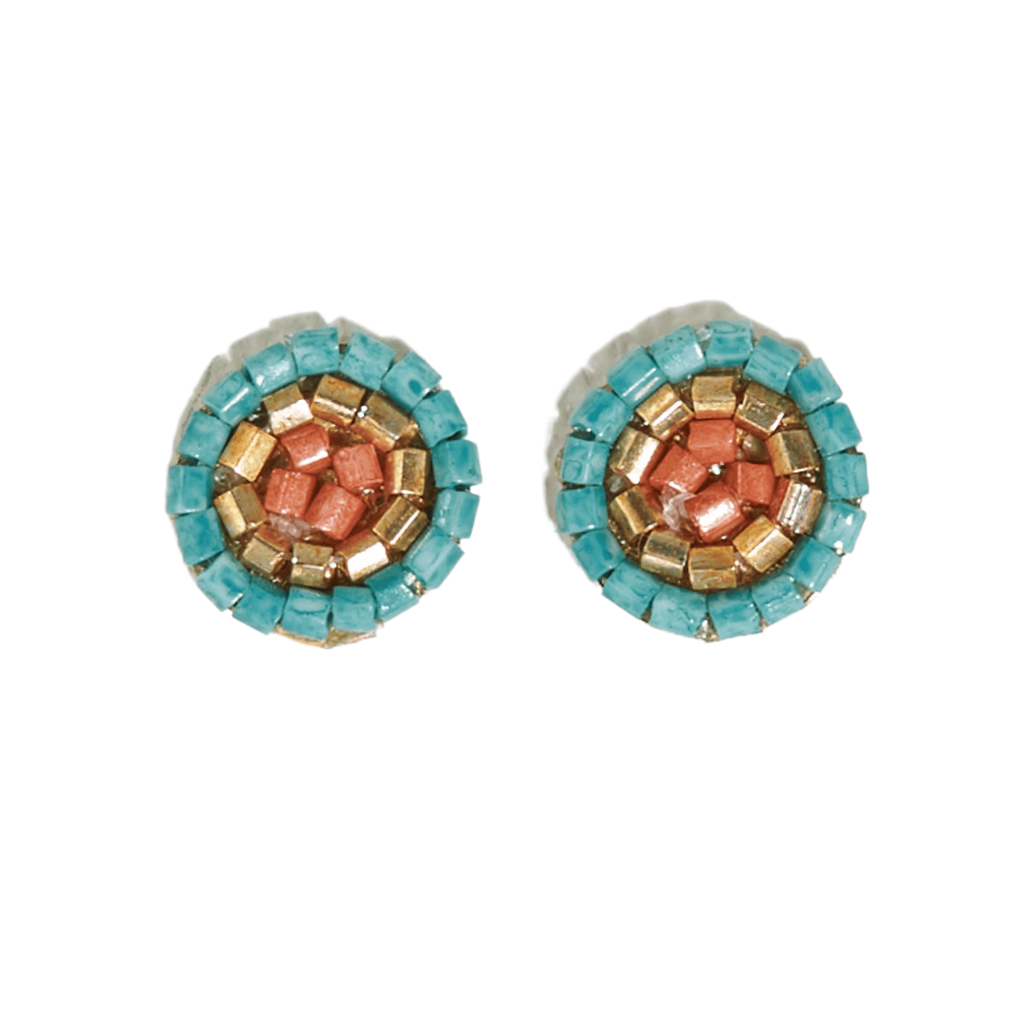 Rowan Circles Beaded Post Earrings