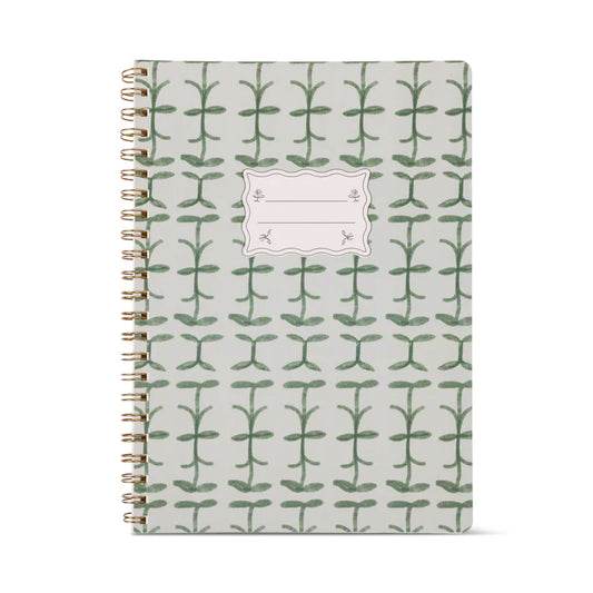 Large Green Vine Wire Notebook