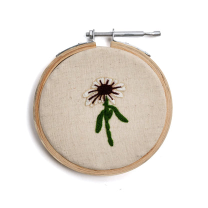 Small Floral Embroidery Hoop, 4"