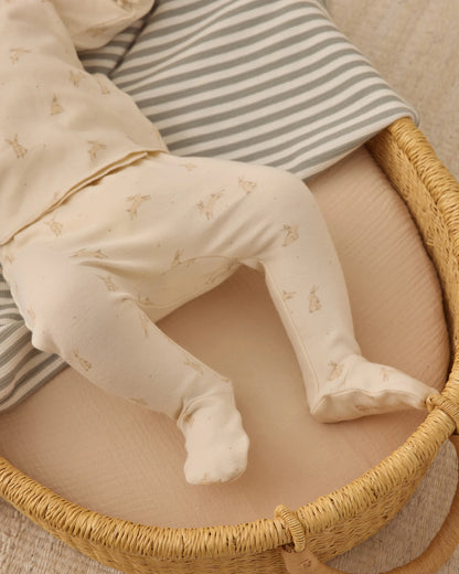 Wrap Top + Footed Pant Set Bunnies