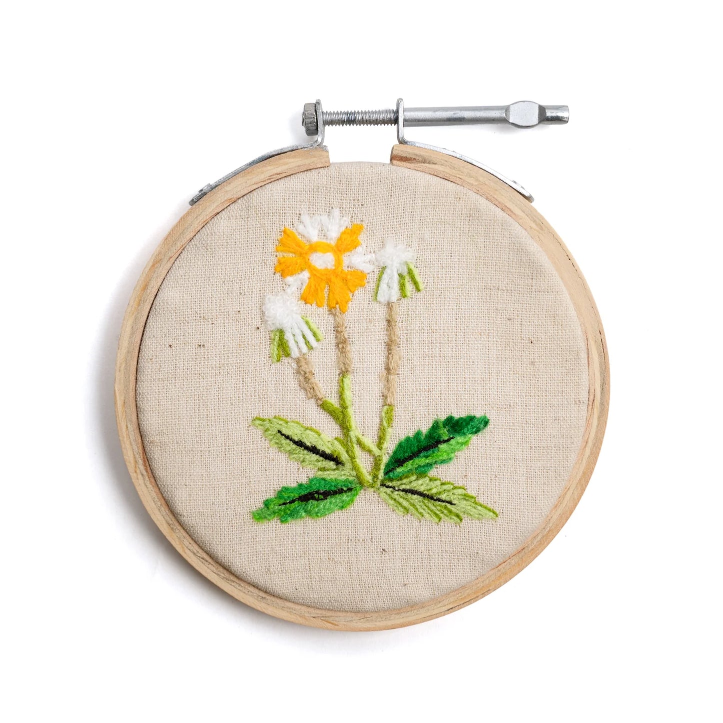 Small Floral Embroidery Hoop, 4"