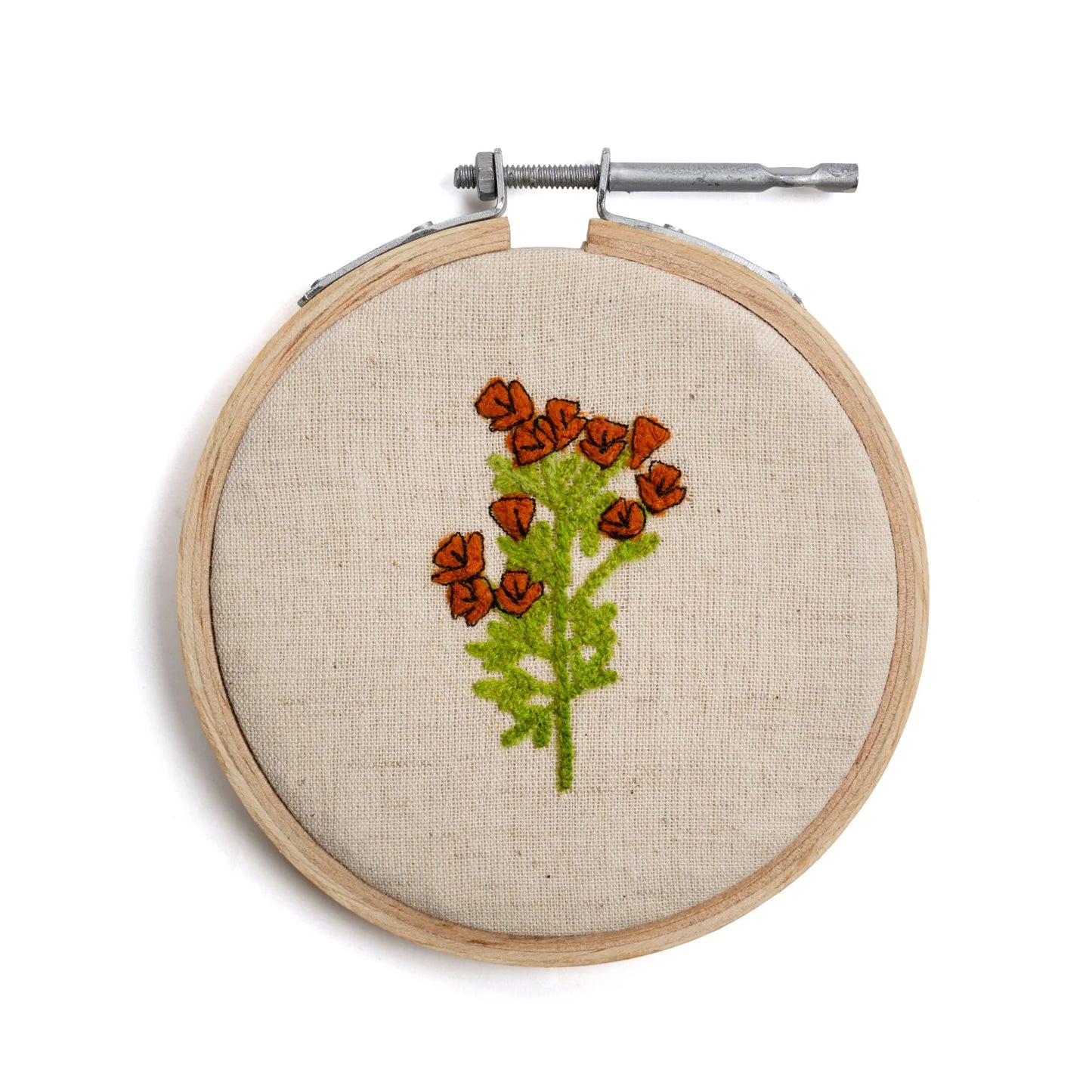 Small Floral Embroidery Hoop, 4"