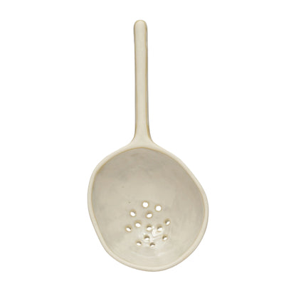 Stoneware Strainer Spoons, S Or L