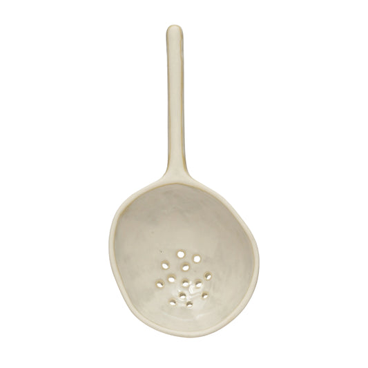 Stoneware Strainer Spoons, S Or L