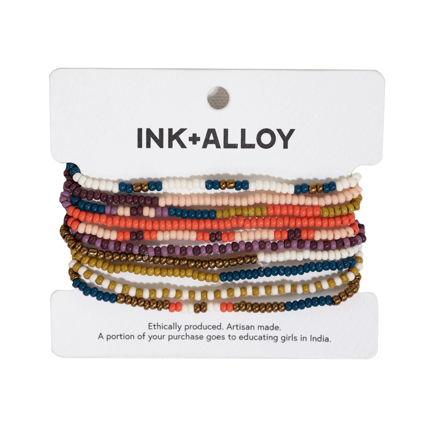 Sage 10 Strand Stretch Bracelets